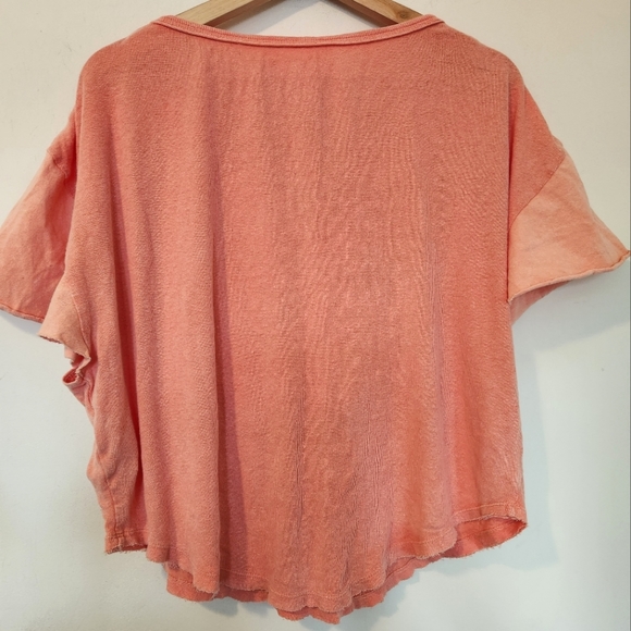 NWOT Free People Ruffle Top Peach Color - Picture 4 of 6